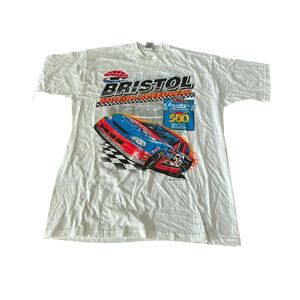 Vintage Bristol Motor Speedway Night Race T Shirt‎ L NASCAR Auto Racing Graphic